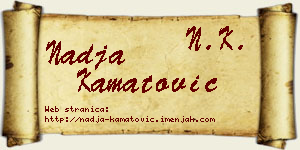 Nadja Kamatović vizit kartica